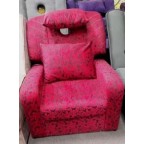 #A02-19 Massage Sofa Red  Floral  Fabric 