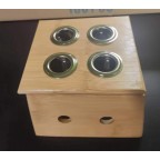 #2927 Bamboo Four-Hole moxibustion Box