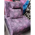 #A02 -40 Massage Sofa Purple Floral  Fabric 