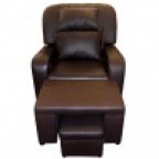 #A01 - 15 Dark Brown PVC Leather Massage Sofa
