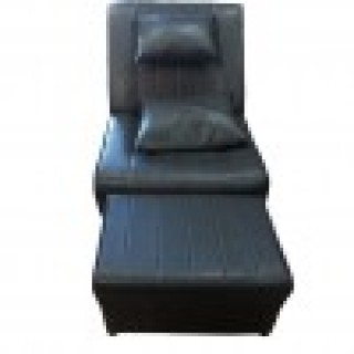 #A02 - 17 Black PVC Manual Massage Sofa 
