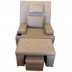 #611 Light Brown PVC Leather Sofa with Stereo System