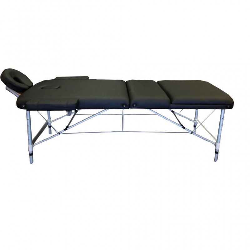 #253  Portable Massage Table Black W/ Aluminum Legs