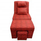 #A02H Red Floral Fabric Massage Sofa