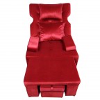 #612A  Red Fabric Massage Sofa (Removable Armrest)