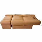 #701 - 10 Coffee PVC Leather Motorized Massage Sofa 