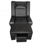 #701 - 18 Black PVC Leather Massage Sofa (Motorized)