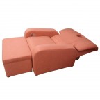 #A02 - 03 Pink Fabric Massage Sofa 