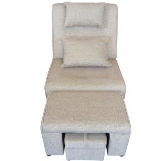 #A02 - 04 White Patterned Massage Sofa (Electric)