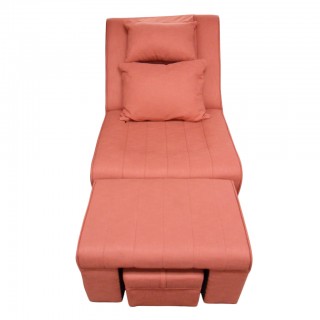 #A02 - 03 Pink Fabric Massage Sofa 