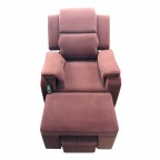 #613E Pale Purple Fabric Motorized Massage Sofa