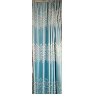 #31-606 Light Blue Wave Fabric Curtain